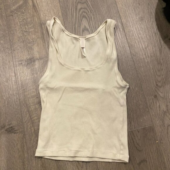 Skims Cotton Rib Tank Bone - Picture 1 of 1
